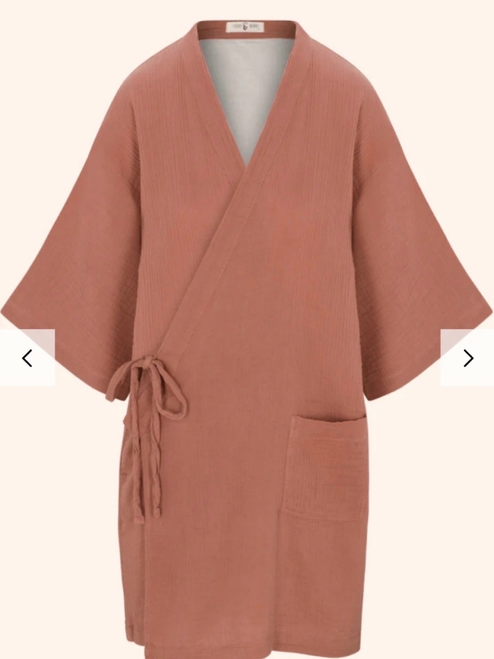 Oddbird Selin sleep/play dress 100% Turkish Cotton Canyon Rose